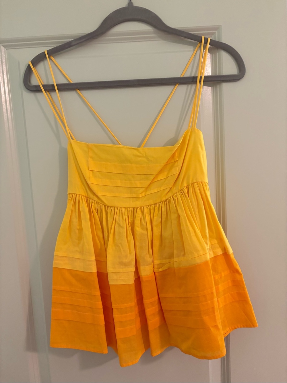 Staud Women’s Yellow Strappy Summer Top